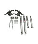BELLTECH LOWERING KITS  1982-2004 Chevrolet S10/S15 Pickup 4&6 cyl. (Ext Cab) 2" F/3" R drop W/ Street Performance Shocks