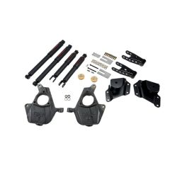 BELLTECH LOWERING KITS  2005-2006 Chevrolet Silverado/Sierra (Std Cab, w/ Factory Front Torsion bar) 2" F/4" R drop W/ Nitro Drop II Shocks