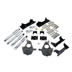 BELLTECH LOWERING KITS 2005-2006 Chevrolet Silverado/Sierra (Std Cab, w/ Factory Front Torsion bar) 3" or 4" F/6" R drop W/ Street Performance Shocks