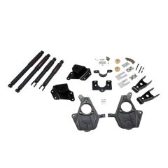 BELLTECH LOWERING KITS  1999-2000 Chevrolet Silverado/Sierra (Ext Cab) 2" F/4" R drop W/ Nitro Drop II Shocks