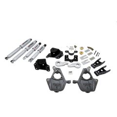 BELLTECH LOWERING KITS 2005-2006 Chevrolet Silverado/Sierra (Ext Cab, w/ Factory Front Torsion bar) 3" or 4" F/4" R drop W/ Street Performance Shocks
