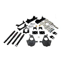 BELLTECH LOWERING KITS 2005-2006 Chevrolet Silverado/Sierra (Ext Cab, w/ Factory Front Torsion bar) 3" or 4" F/6" R drop W/ Nitro Drop II Shocks