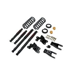 BELLTECH LOWERING KITS  1988-1998 Chevrolet Silverado/Sierra C1500 (Std Cab, ext 454 SS) 2" or 3" F/4" R drop W/ Nitro Drop II Shocks
