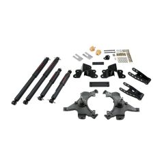 BELLTECH LOWERING KITS  1988-1998 Chevrolet Silverado/Sierra C1500 (Ext Cab) 2" F/4" R drop W/ Nitro Drop II Shocks