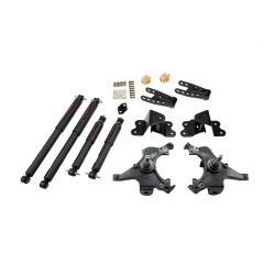 BELLTECH LOWERING KITS  1988-1991 Chevrolet Silverado/Sierra C1500 (Std Cab, ext 454 SS) 2" F/4" R drop W/ Nitro Drop II Shocks