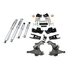 BELLTECH LOWERING KITS  1997-2000 Chevrolet Silverado/Sierra 3/4 Ton & 1 Ton (Crew Cab/Dually) 3" F/4" R drop W/ Street Performance Shocks