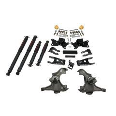 BELLTECH LOWERING KITS  1997-2000 Chevrolet Silverado/Sierra 3/4 Ton & 1 Ton ((All Cabs)/Dually) 3" F/4" R drop W/ Nitro Drop II Shocks