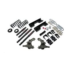 BELLTECH LOWERING KITS  1988- Chevrolet Silverado/Sierra C3500 (Ext Cab, Dually) 4" or 5" F/8" R drop W/ Nitro Drop II Shocks