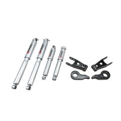 BELLTECH LOWERING KITS  1988-1998 Chevrolet Silverado/Sierra (Std/Ext Cab4WD) 95-99 Chevrolet Tahoe/Suburban/Yukon (4WD) 1" or 3" F/2" R drop W/ Street Performance Shocks