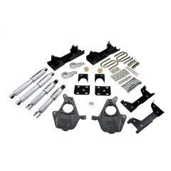 BELLTECH LOWERING KITS  2005-2006 Chevrolet Silverado/Sierra (Std Cab, w/ Factory Front Torsion bar) 3" or 4" F/6" R drop W/ Street Performance Shocks