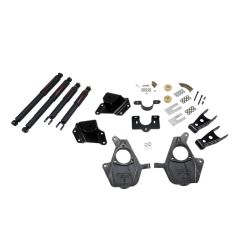 BELLTECH LOWERING KITS  1999-2000 Chevrolet Silverado/Sierra (Ext Cab) 2" F/4" R drop W/ Nitro Drop II Shocks