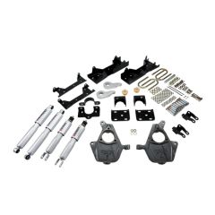 BELLTECH LOWERING KITS  2005-2006 Chevrolet Silverado/Sierra (Ext Cab, w/ Factory Front Torsion bar) 3" or 4" F/6" R drop W/ Street Performance Shocks