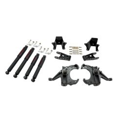 BELLTECH LOWERING KITS  1973-1987 Chevrolet C10 (1 1/4" Rotor) 3" F/4" R drop W/ Nitro Drop II Shocks
