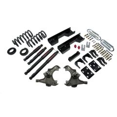 BELLTECH LOWERING KITS  1988- Chevrolet Silverado/Sierra C3500 (Ext Cab, Dually) 4" or 5" F/8" R drop W/ Nitro Drop II Shocks