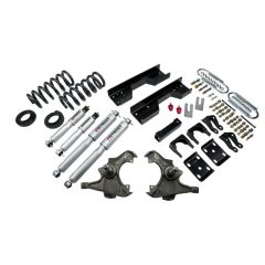 BELLTECH LOWERING KITS  1988- Chevrolet Silverado/Sierra C3500 (Ext Cab, Dually) 4" or 5" F/8" R drop W/ Street Performance Shocks